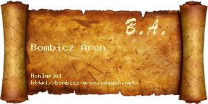 Bombicz Áron névjegykártya
